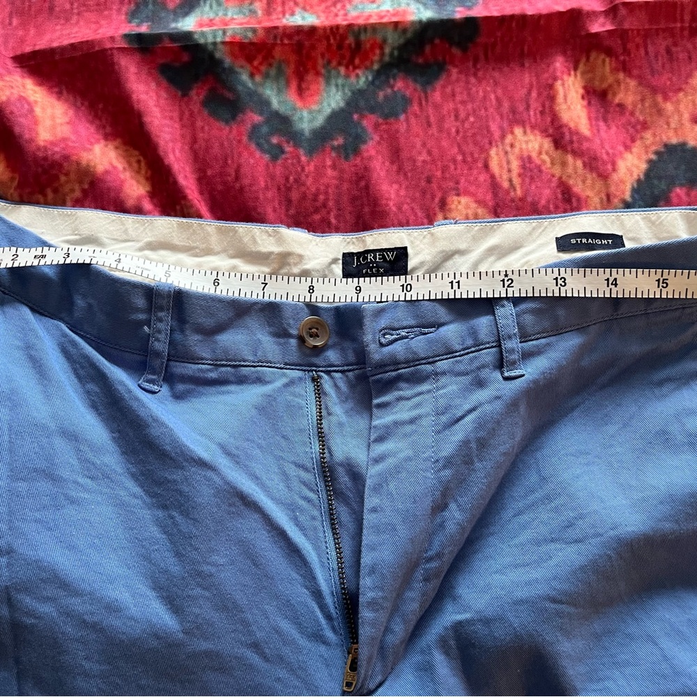 J Crew Men’s Periwinkle Straight Fit Chinos - 33x30 - Picture 3 of 4